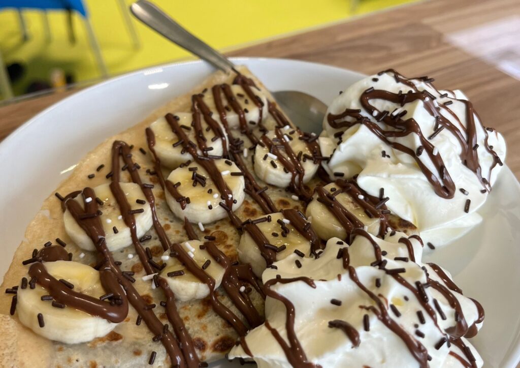 Crêpes faits maison bananes